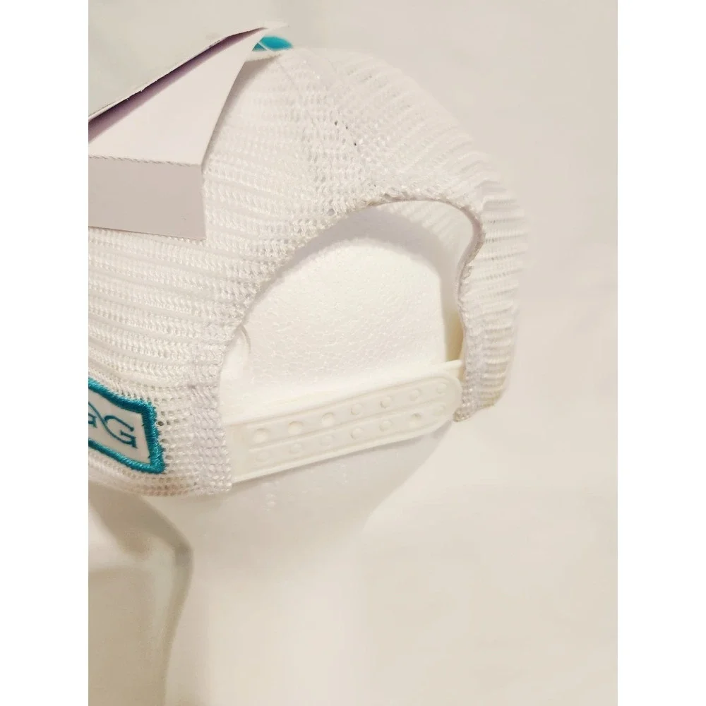 GameGuard Boerne Jaguar Trucker Cap Carribean Blue White Mesh Snapback Advertise
